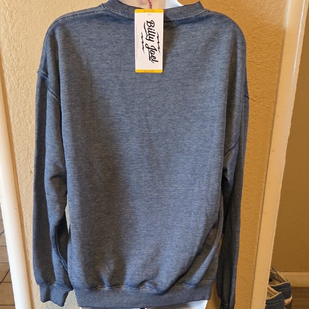 Gray Crewneck Sweater with Vintage Graphic Design - Picture 2 of 4